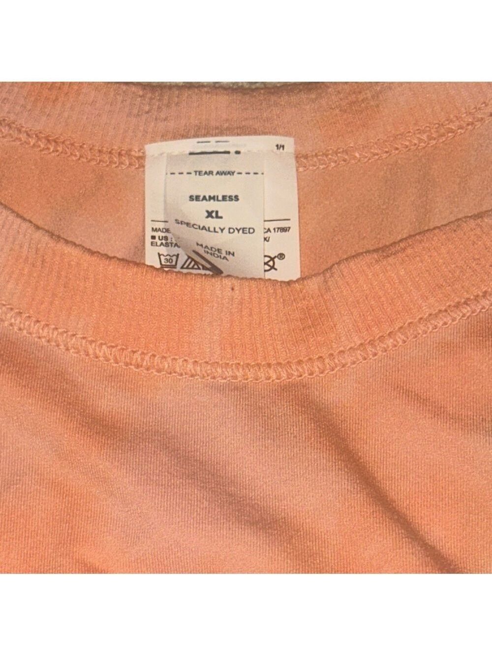 Old Navy Peach Tie-Dye Tank Top Athletic Racerback Crop XL - Picture 5 of 6